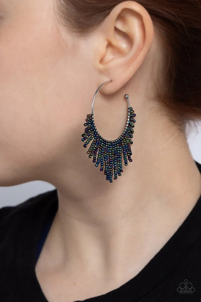 Paparazzi Earring - Tailored Tassel - Multi