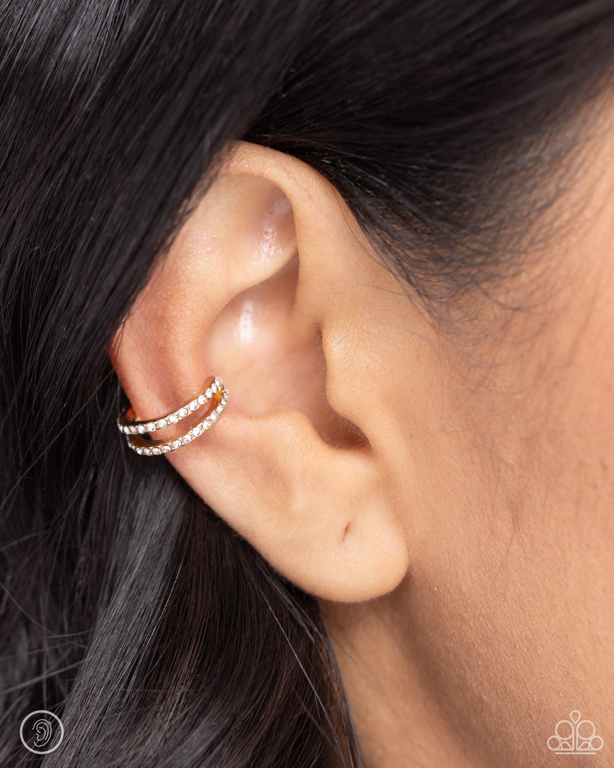 Paparazzi - Monochromatic Mystique - Gold (Ear Cuffs)