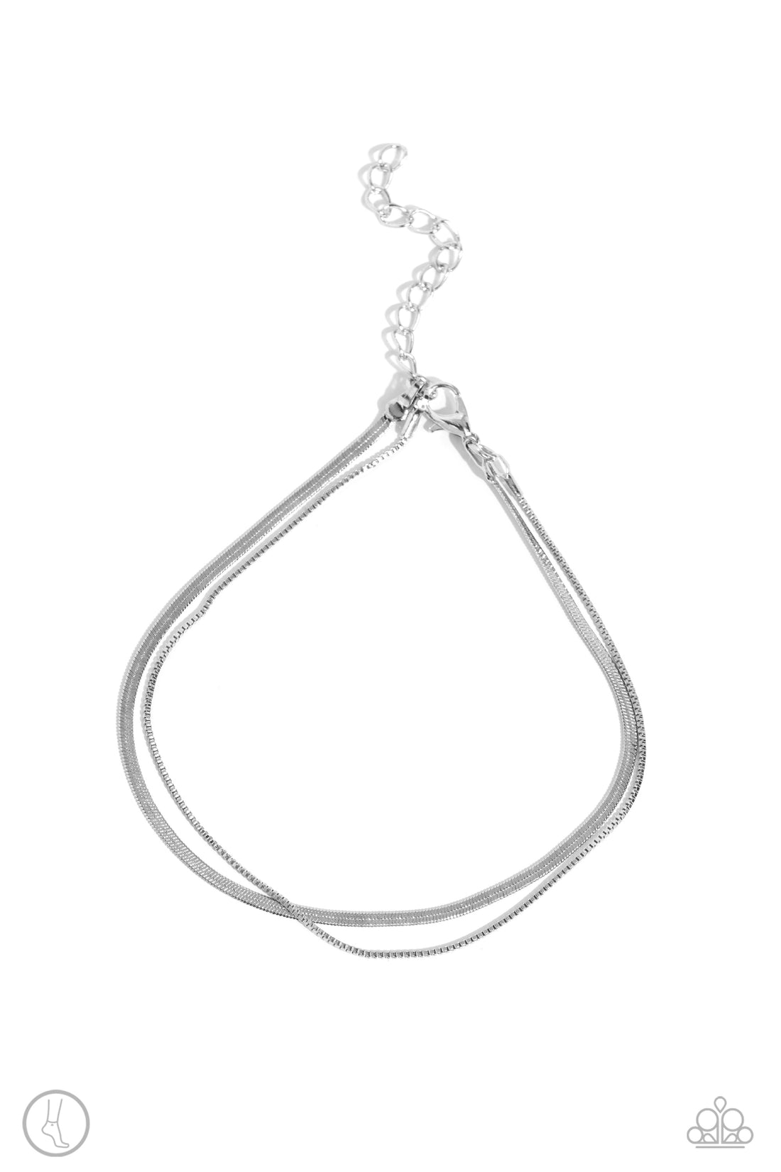 Paparazzi - Glistening Gauge - Silver Anklet