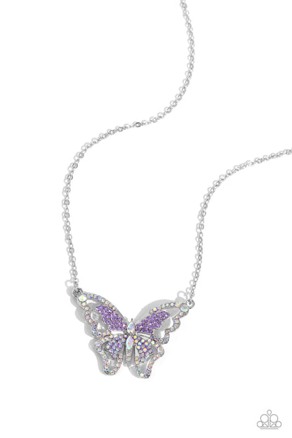 Paparazzi - Weekend WINGS - Necklace &amp; Butterfly Belonging - Bracelet - Purple