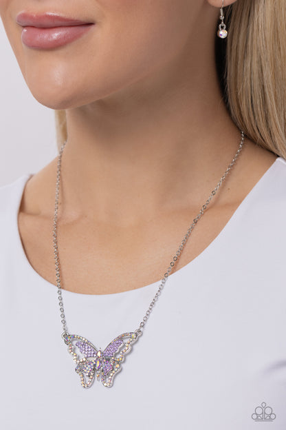 Paparazzi - Weekend WINGS - Necklace &amp; Butterfly Belonging - Bracelet - Purple