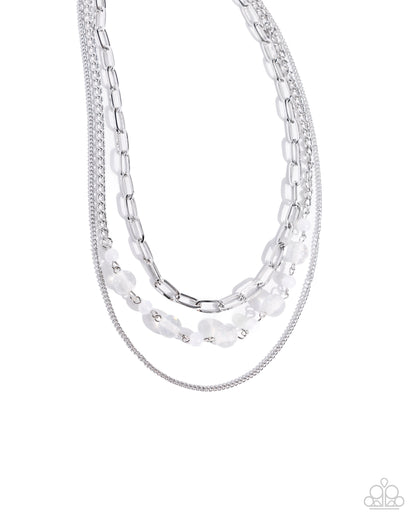 Paparazzi - Beaded Behavior - White