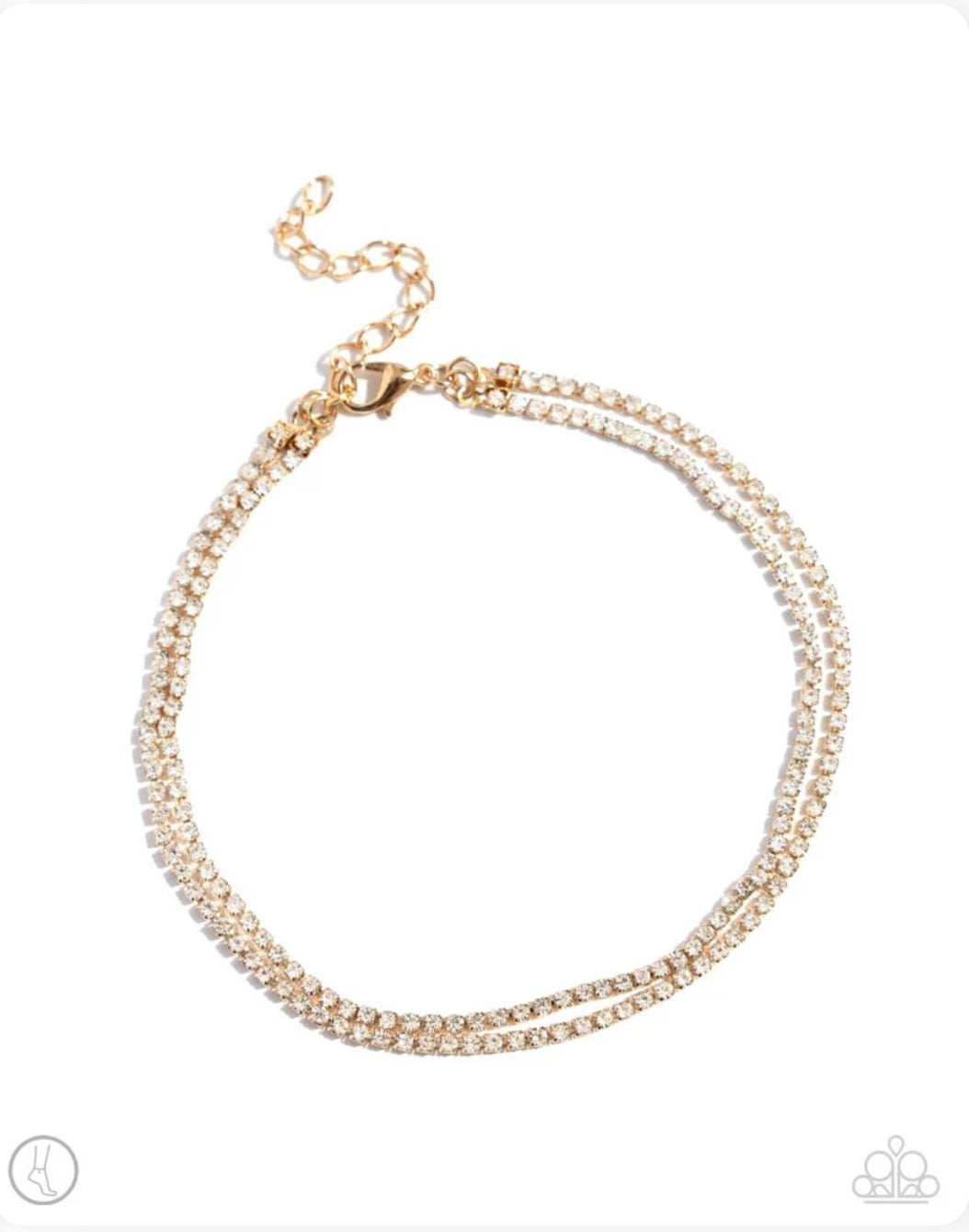 Paparazzi - Dainty Declaration - Gold Anklet