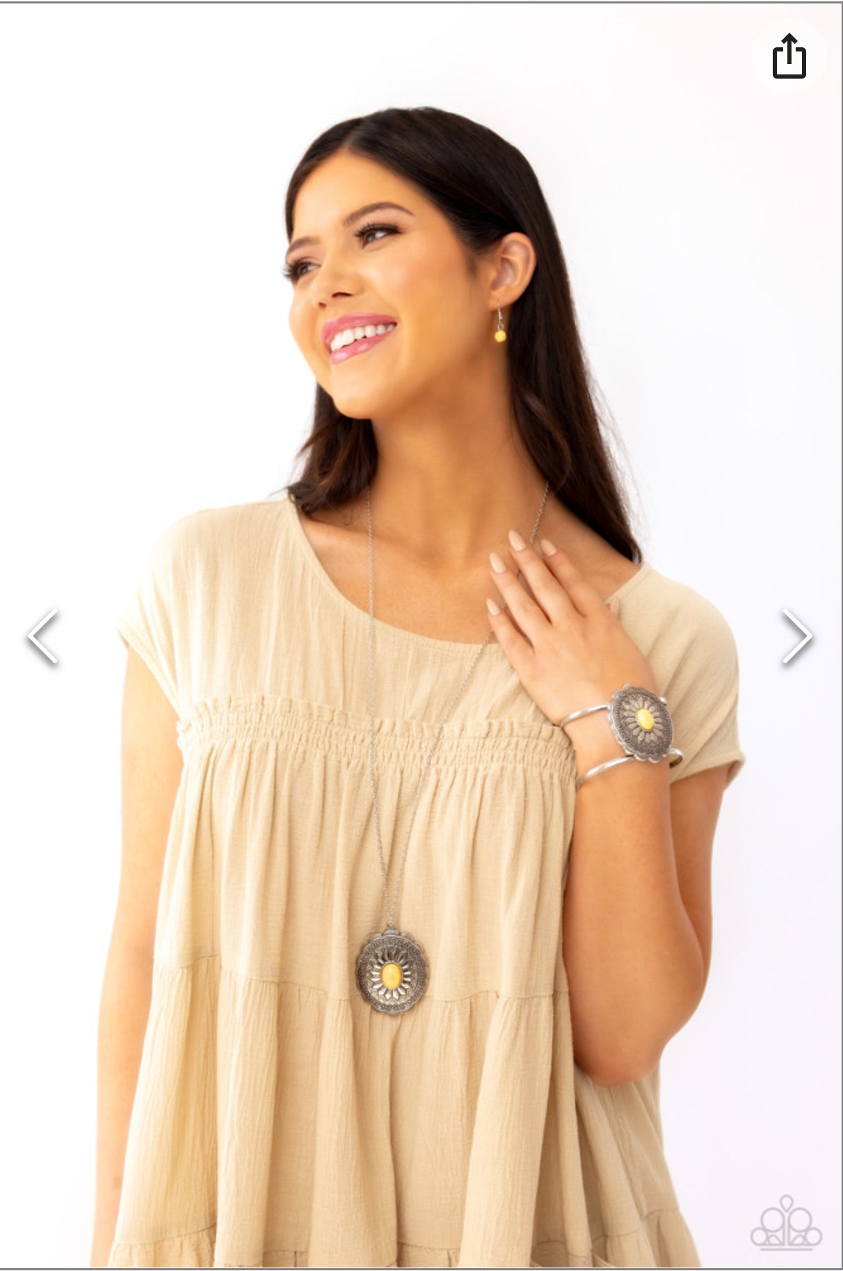 Paparazzi - Mojave Mirage - Necklace &amp; Mirage Magnificence - Bracelet (Yellow)