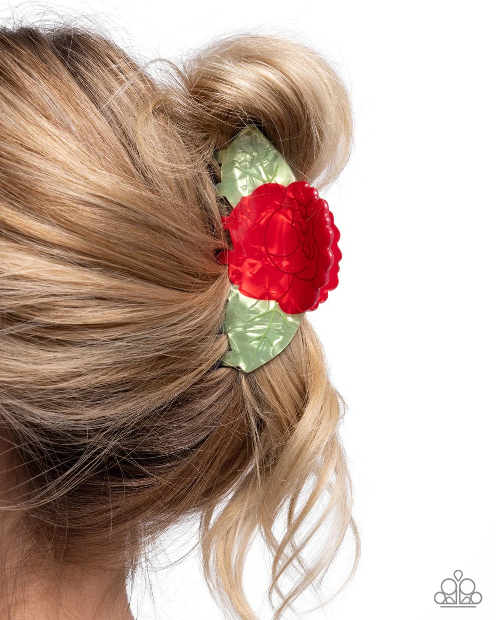 Paparazzi - Blooming Baddie - Red Claw Clip