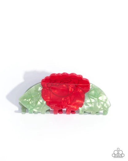 Paparazzi - Blooming Baddie - Red Claw Clip