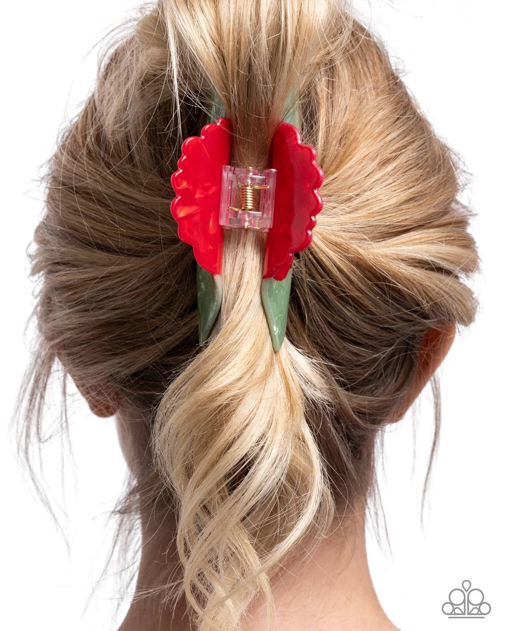 Paparazzi - Blooming Baddie - Red Claw Clip