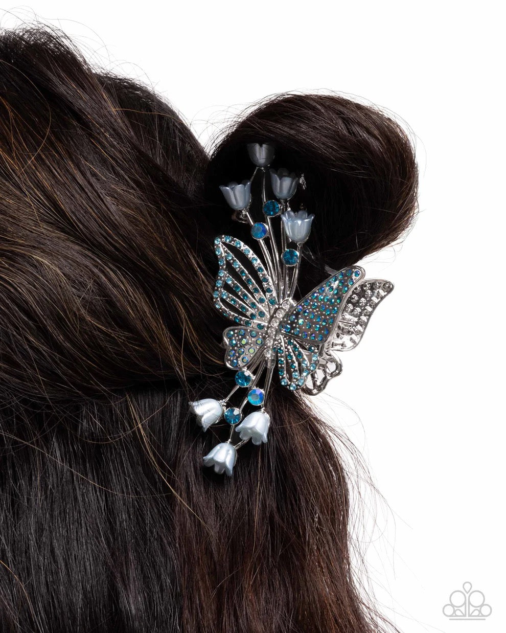 Paparazzi - Fluttering French - Blue Claw Clip