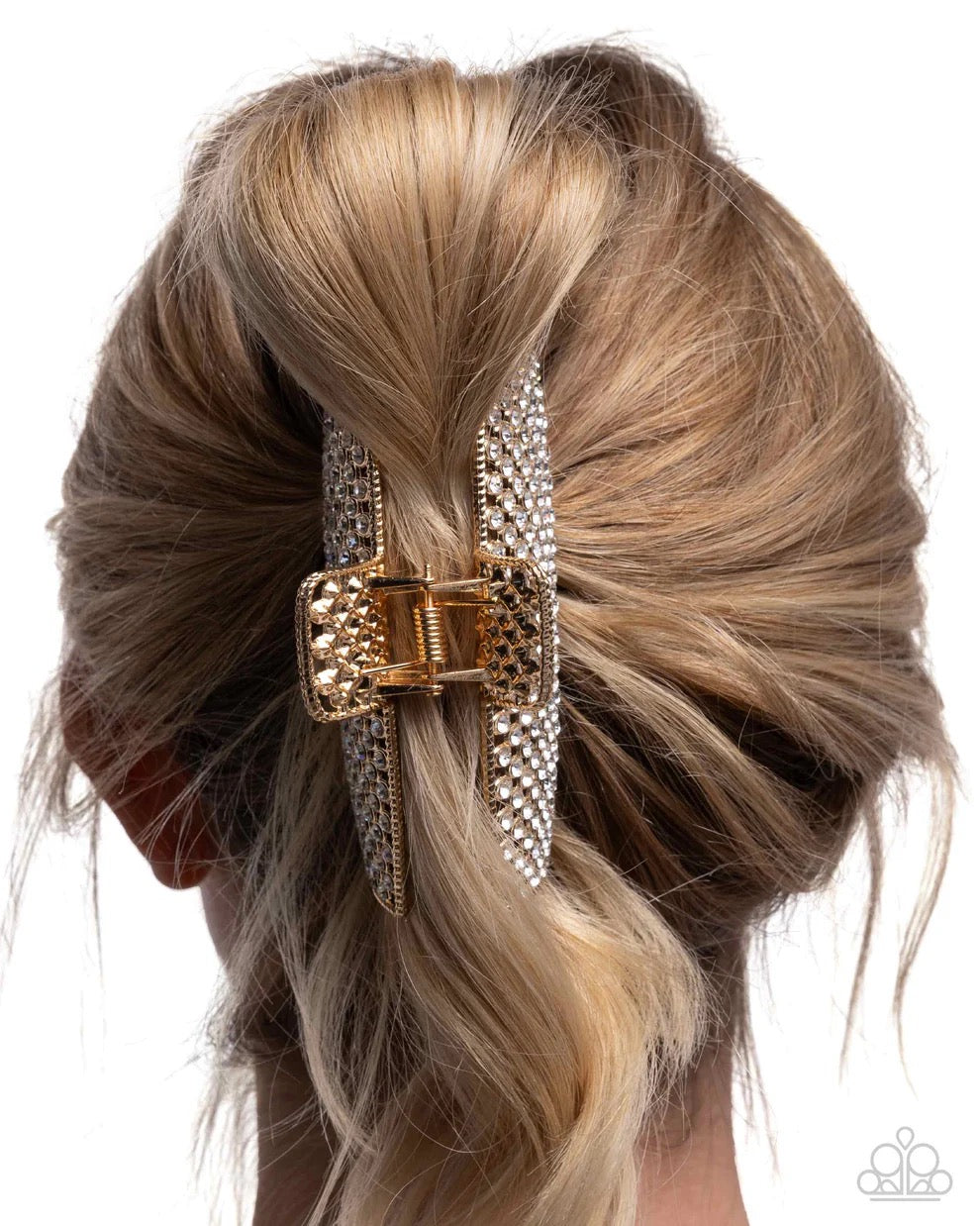 Paparazzi - Glittery Gesture - Gold Claw Clip