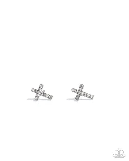 Paparazzi - Sacred Shimmer (Earring) &amp; Endless Faith (Necklace) - White