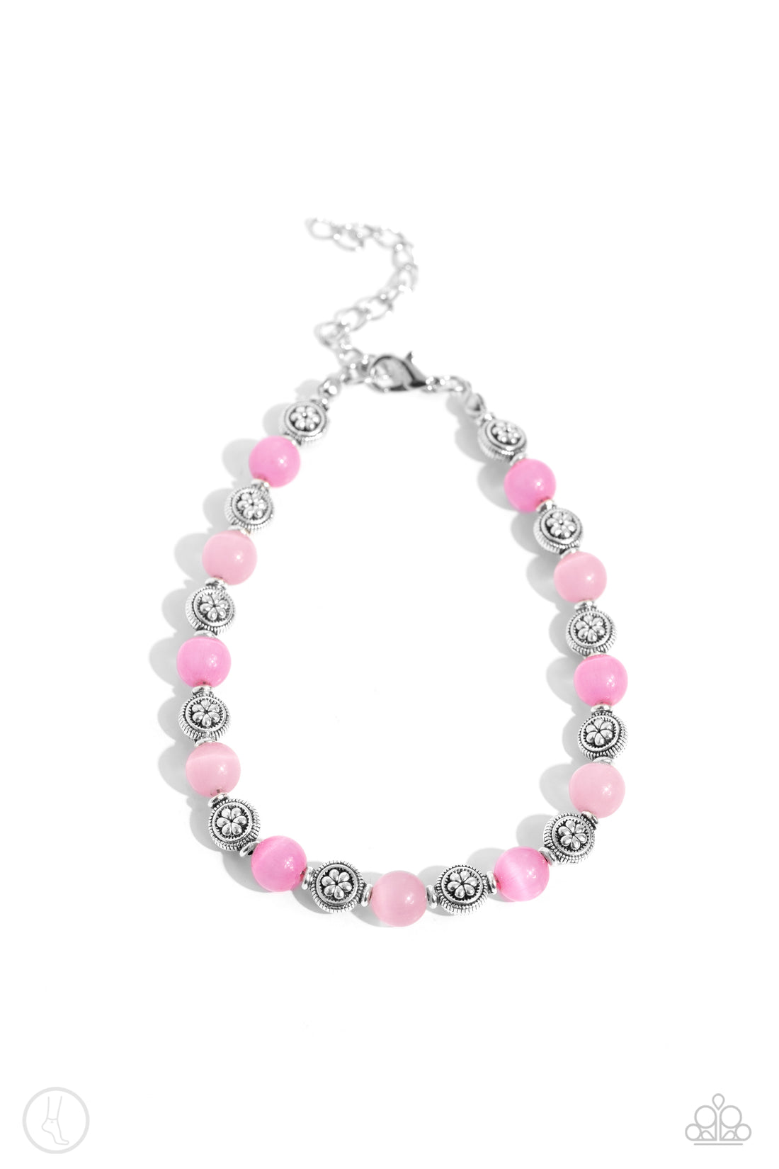 Paparazzi - Beachy Bouquet - Pink Anklet