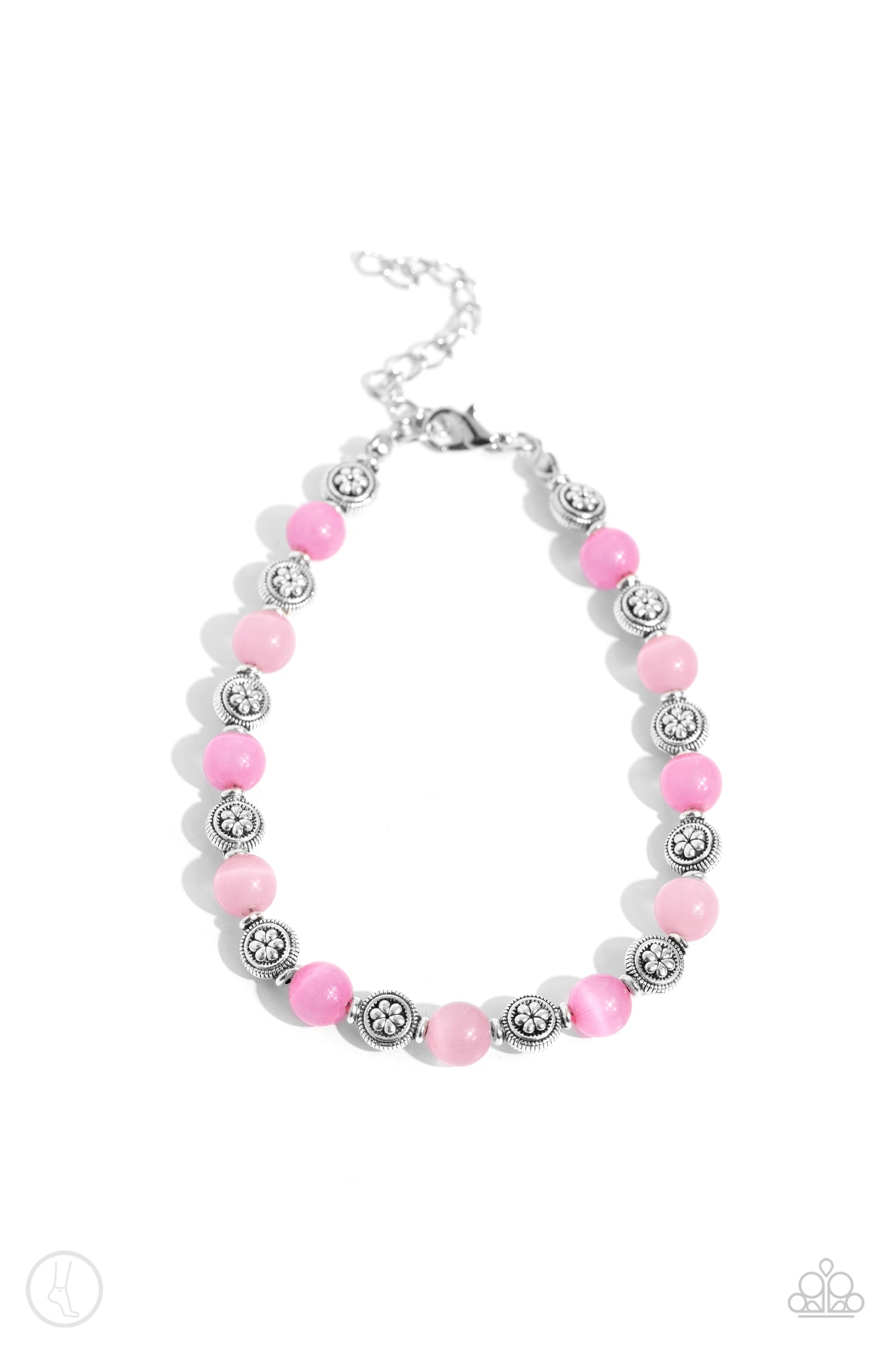 Paparazzi - Beachy Bouquet - Pink Anklet