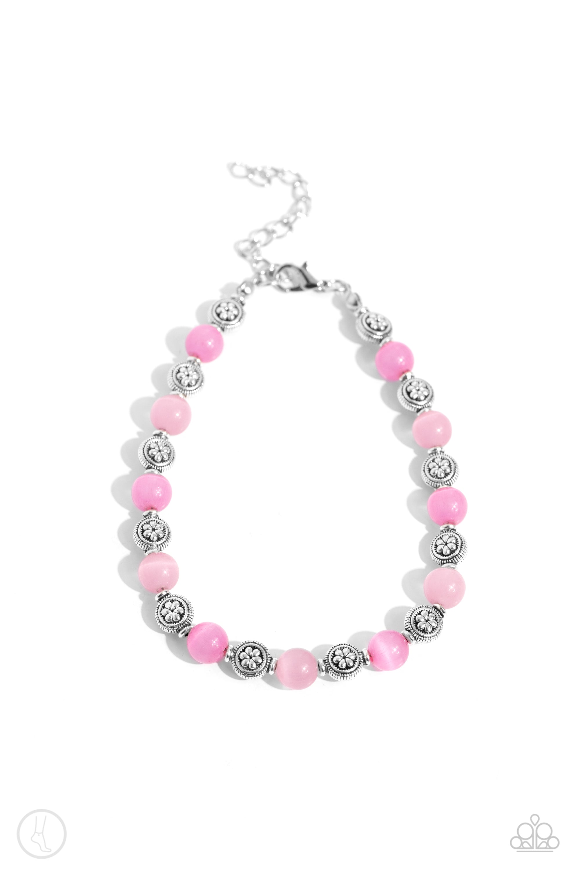 Paparazzi - Beachy Bouquet - Pink Anklet
