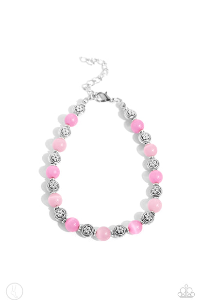 Paparazzi - Beachy Bouquet - Pink Anklet