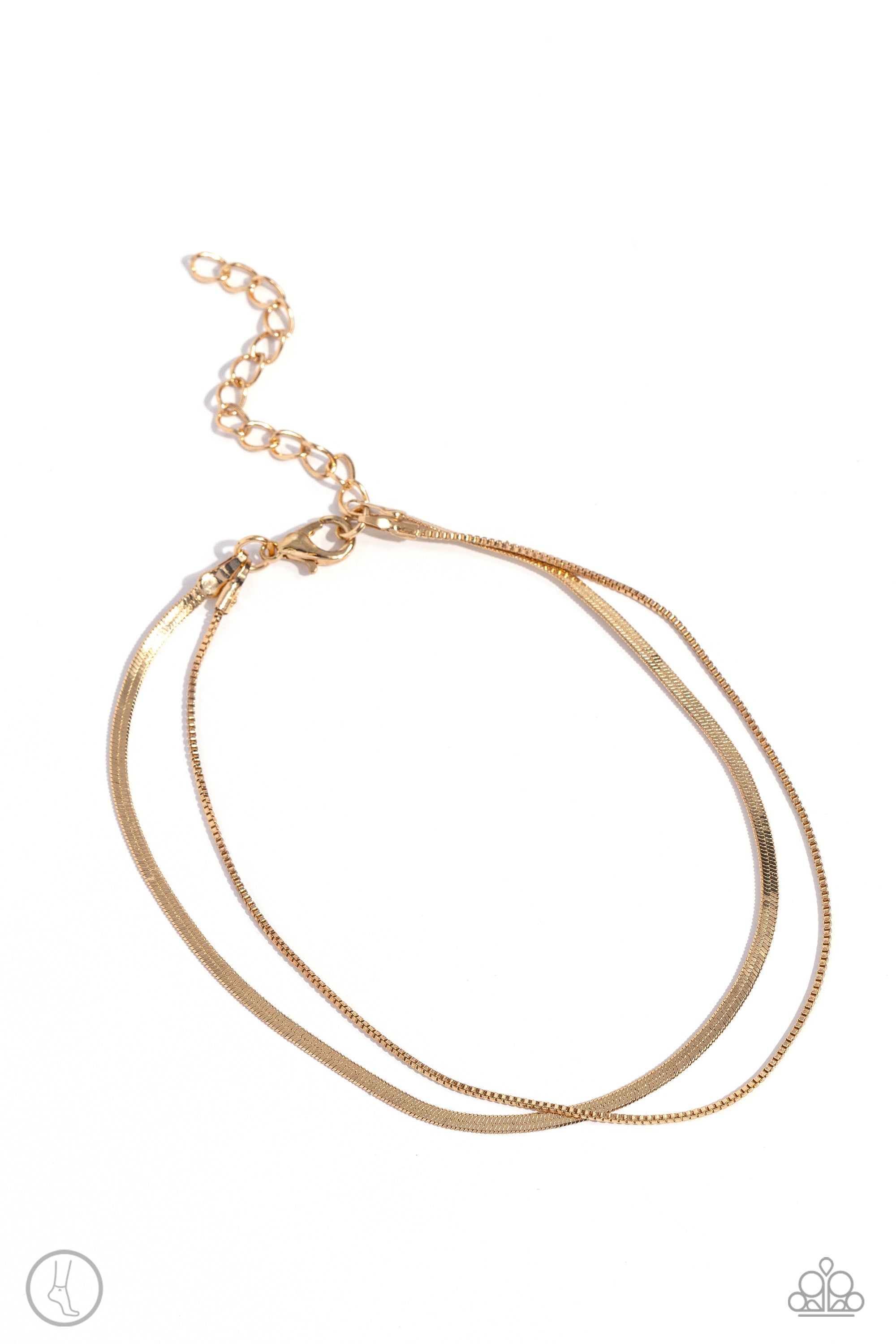 Paparazzi - Glistening Gauge - Gold Anklet
